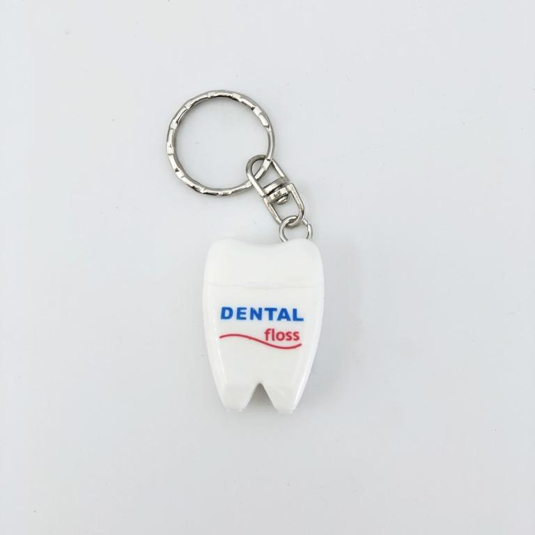 日本Dulton 牙齒造型 牙線鑰匙圈