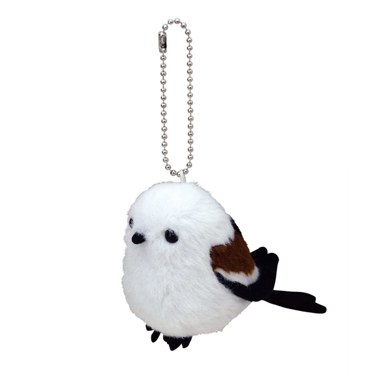 日本動物毛絨玩 小巧可愛仿真動物鳥長尾不規則掛件包包裝飾 匙扣