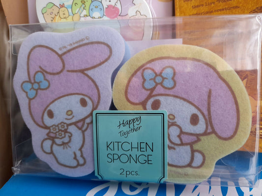 日本 My Melody Kitchen 海綿百潔布套裝（2個入）