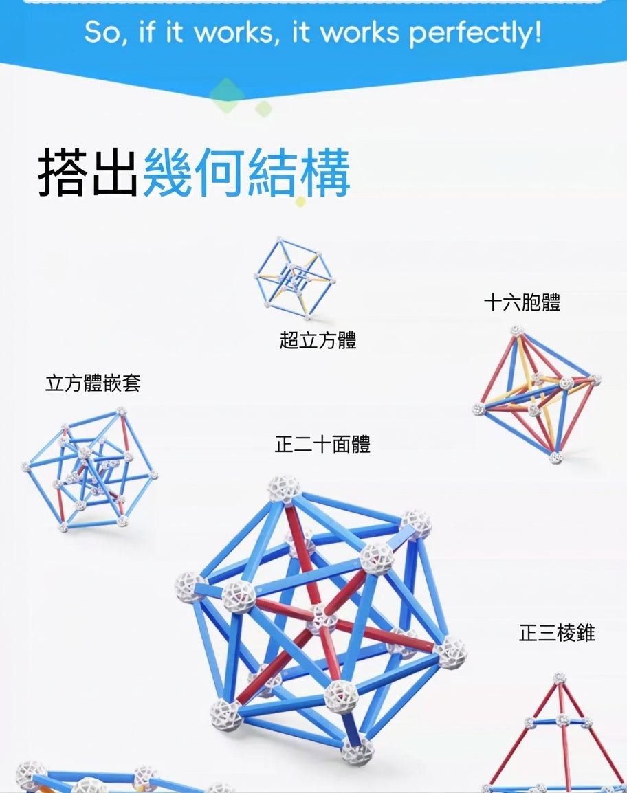 Zometool Creator 1 兒童STEAM幾何建構數學啟蒙教具