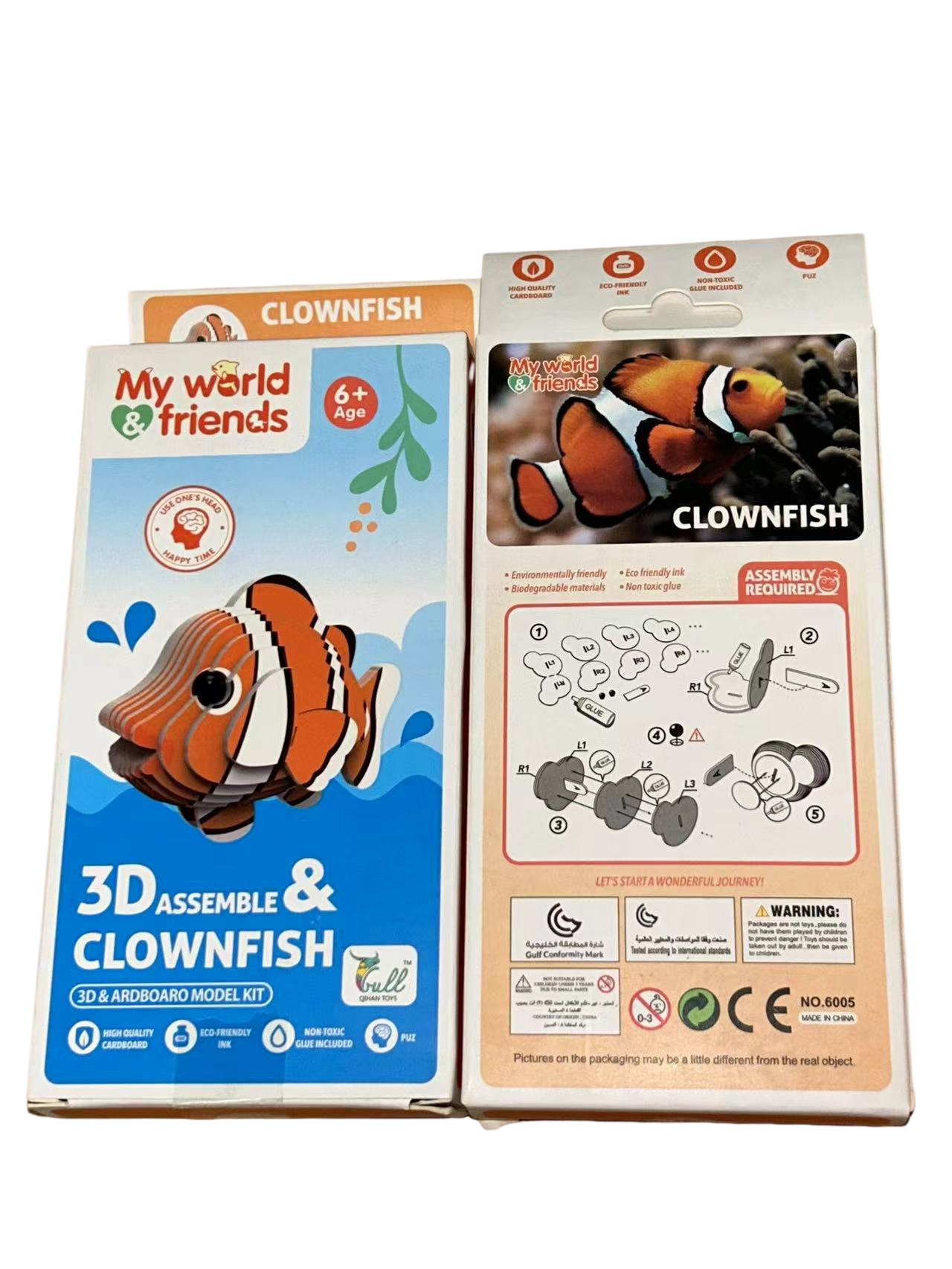 DIY Toys 3d Puzzle拼圖卡通動物兒童形狀學習拼圖