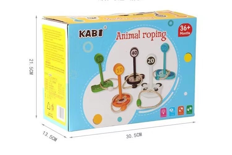 [Collision defects] Family parent-child animal throwing set Animal roping