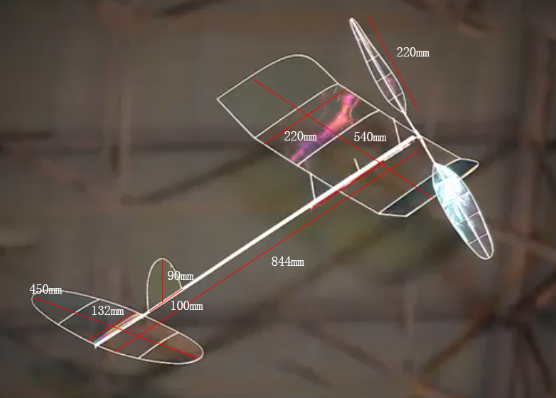 [Special price aerodynamic design concept] DIY indoor rubber band powered airplane